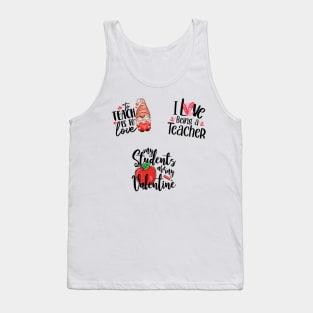 Retro Teacher Valentine Stickers Pack Tank Top